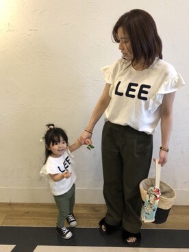 ☆yuuuuua☆さんの「LEE袖フリルTシャツ」を使ったコーディネート