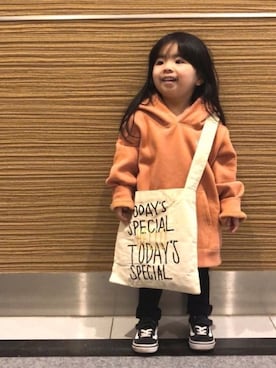 「TODAY'S SPECIAL（トゥデイズスペシャル）のアイテム（ショルダーバッグ）」を使った、☆yuuuuua☆さん（キッズ・90cm）の冬コーディネート