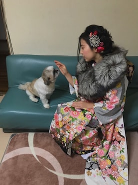 「振袖 成人式」｜（　　みゆき　　）さん（レディース・159cm）の冬コーディネート