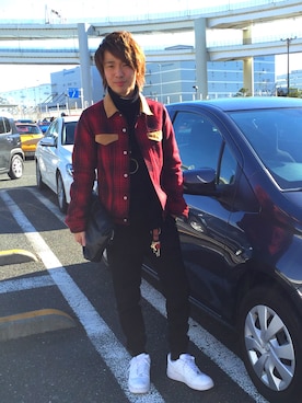 「EDITION（エディション）のアイテム（ブルゾン）」を使った、shunさん（メンズ・176cm）の冬コーディネート