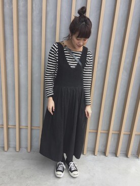 「USA」｜「アイテム（ワンピース/ドレス）」を使った、sakiさん（レディース・161cm）の冬コーディネート