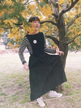 「MHL.」｜「アイテム（ワンピース/ドレス）」を使った、sakiさん（レディース・161cm）の春コーディネート