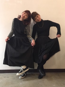 「MHL.」｜「アイテム（ワンピース/ドレス）」を使った、sakiさん（レディース・161cm）の春コーディネート