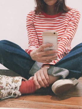 「US VANS（ユーエスヴァンズ）のアイテム」を使った、sakiさん（レディース・161cm）の春コーディネート