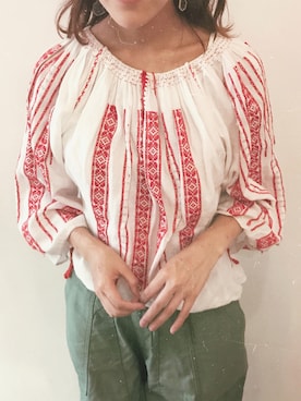 「ヒザデルパンツ」｜sakiさん（レディース・161cm）の夏コーディネート