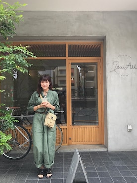 「ヒザデルパンツ」｜sakiさん（レディース・161cm）の春コーディネート