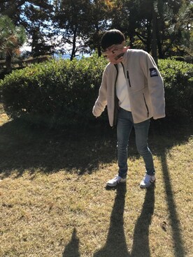 「CAMP7（キャンプセブン）のアイテム（ブルゾン）」を使った、キットさん（メンズ・171cm）の冬コーディネート
