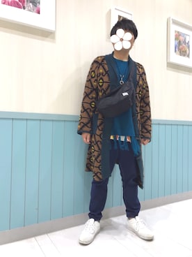 「チャイハネ（チャイハネ）のアイテム（ニット/セーター）」を使った、あちきとメイさん（メンズ・176cm）の秋コーディネート