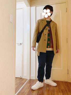 「チャイハネ（チャイハネ）のアイテム（ニット/セーター）」を使った、あちきとメイさん（メンズ・176cm）の秋コーディネート
