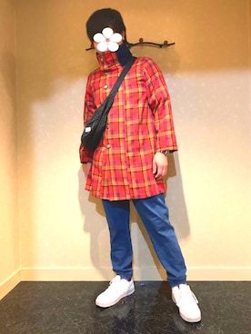 「チャイハネ（チャイハネ）のアイテム（その他アウター）」を使った、あちきとメイさん（メンズ・176cm）の秋コーディネート