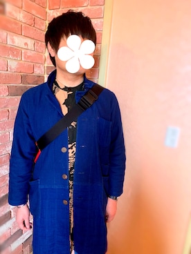 「チャイハネ（チャイハネ）のアイテム（その他アウター）」を使った、あちきとメイさん（メンズ・176cm）の春コーディネート