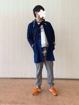 「チャイハネ（チャイハネ）のアイテム（その他アウター）」を使った、あちきとメイさん（メンズ・176cm）の春コーディネート