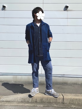 「チャイハネ（チャイハネ）のアイテム（その他アウター）」を使った、あちきとメイさん（メンズ・176cm）の秋コーディネート