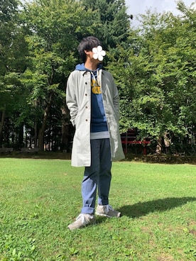 「semoh（セモー）のアイテム」を使った、あちきとメイさん（メンズ・176cm）の秋コーディネート