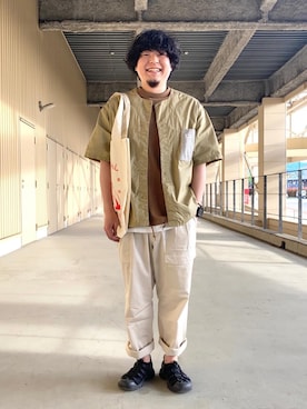 「SMITH'S（スミス）のアイテム（トップス）」を使った、nishimojaさん（メンズ・171cm）の春コーディネート