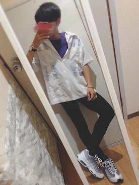 「アイテム（バングル/リストバンド）」を使った、よしのさん（メンズ・170cm・20代）の夏コーディネート