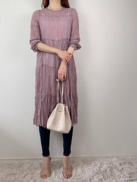 ワンピース ドレス ピンク系 を使った 韓国ファッション の人気ファッションコーディネート Wear