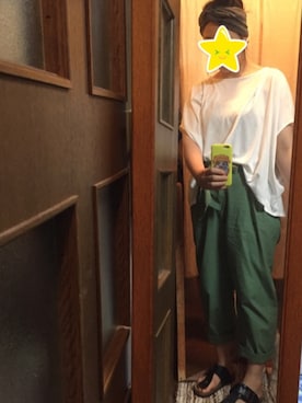 「ボーイッシュ」｜「アイテム（PC・スマホグッズ/家電）」を使った、yu-ra-riさん（レディース・165cm）の夏コーディネート