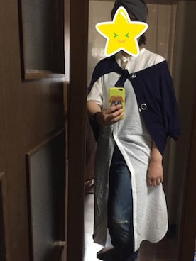 「OSMOSIS（オズモーシス）のアイテム（シャツワンピース）」を使った、yu-ra-riさん（レディース・165cm）の夏コーディネート