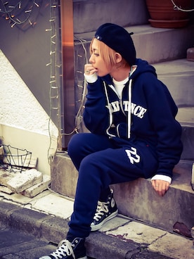 「アイテム（ハンチング/ベレー帽）」を使った、KyoNさん（レディース・160cm・20代）の冬コーディネート