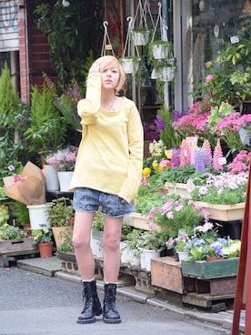 「VIRGOwearworks（ヴァルゴウェアワークス）のアイテム」を使った、KyoNさん（レディース・160cm）の春コーディネート