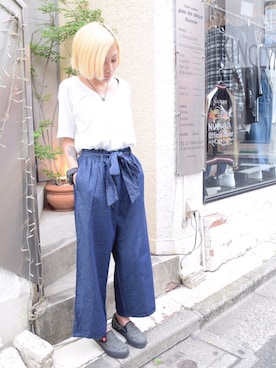 「VIRGOwearworks（ヴァルゴウェアワークス）のアイテム」を使った、KyoNさん（レディース・160cm）の夏コーディネート