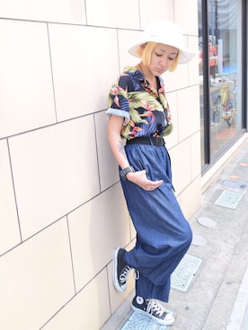 「VIRGOwearworks（ヴァルゴウェアワークス）のアイテム」を使った、KyoNさん（レディース・160cm）の夏コーディネート