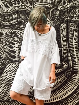 「VIRGOwearworks（ヴァルゴウェアワークス）のアイテム（パンツ）」を使った、KyoNさん（レディース・160cm）の夏コーディネート