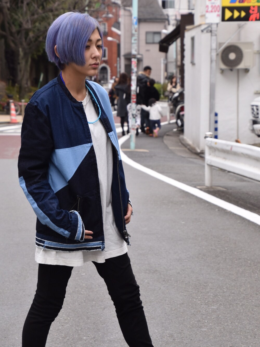 VIRGOwearworksのデニムジャケットを使った人気ファッション