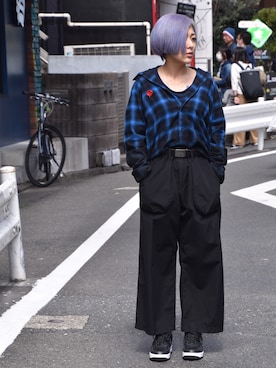 「VIRGOwearworks（ヴァルゴウェアワークス）のアイテム」を使った、KyoNさん（レディース・160cm）の春コーディネート