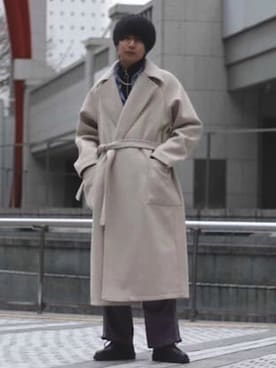 「GGD（ジージーディー）のアイテム（スウェット）」を使った、シ マ ザ キさん（メンズ・173cm）の冬コーディネート