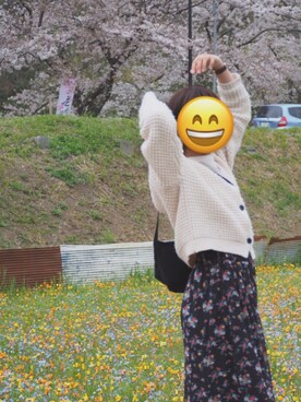 「おおぶりピアス」｜「アイテム（アナログ腕時計）」を使った、だるまさん（レディース・167cm）の春コーディネート
