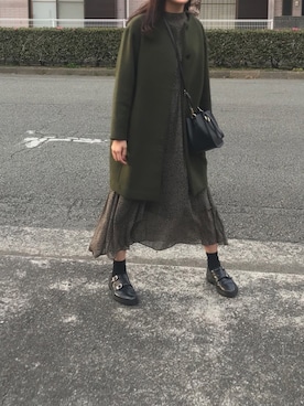 「ダブルモンク」｜「アイテム（ワンピース/ドレス）」を使った、だるまさん（レディース・169cm）の冬コーディネート