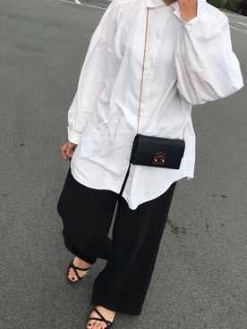 「CHARLES & KEITH（チャールズ & キース）のアイテム（財布/小物）」を使った、だるまさん（レディース・169cm）の夏コーディネート