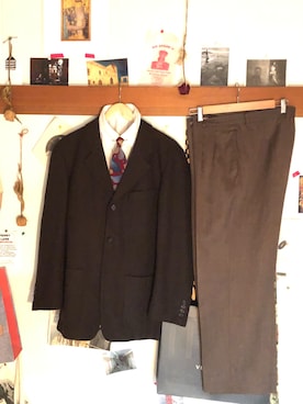 「HUGO BOSS（ヒューゴボス）のアイテム（スーツジャケット）」を使った、ﾀｼﾛｶｽﾞｷさん（メンズ・184cm）の秋コーディネート