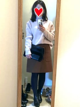 「At.COULEUR（アーテクルール）のアイテム」を使った、こげぱんさん（レディース・151cm）の冬コーディネート
