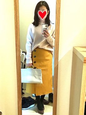 「アイテム（パンプス、グレー系）」を使った、こげぱんさん（レディース・151cm）の冬コーディネート