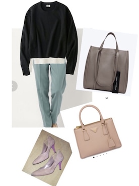 「MARC JACOBS（マークジェイコブス）のアイテム（トートバッグ）」を使った、こげぱんさん（レディース・151cm）の冬コーディネート