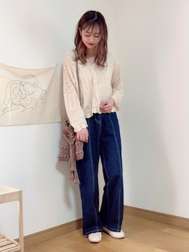 「amelier MAJESTIC LEGON（アメリエルマジェスティックレゴン）のアイテム」を使った、IKUさん（レディース・161cm）の春コーディネート