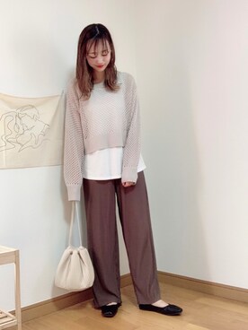 「しまむら（シマムラ）のアイテム（パンツ）」を使った、IKUさん（レディース・161cm）の春コーディネート