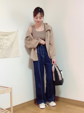 「amelier MAJESTIC LEGON（アメリエルマジェスティックレゴン）のアイテム」を使った、IKUさん（レディース・161cm）の春コーディネート