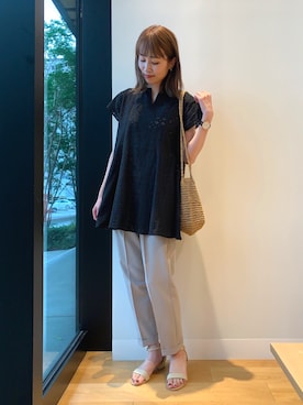 「URBAN RESEARCH DOORS（アーバンリサーチドアーズ）のペーパープレーンショルダーバッグ（ショルダーバッグ）」を使った、IKUさん（レディース・161cm）の春コーディネート