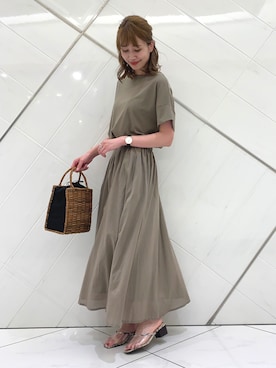 「Daniel Wellington（ダニエルウェリントン）のDaniel Wellington　CLASSIC BRISTOL（アナログ腕時計）」を使った、IKUさん（レディース・161cm）の夏コーディネート