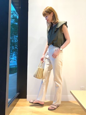 「Daniel Wellington（ダニエルウェリントン）のDaniel Wellington　CLASSIC BRISTOL（アナログ腕時計）」を使った、IKUさん（レディース・161cm）の夏コーディネート