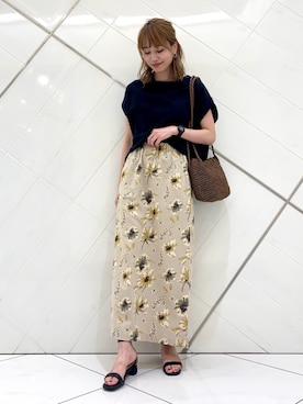 「URBAN RESEARCH DOORS（アーバンリサーチドアーズ）のペーパープレーンショルダーバッグ（ショルダーバッグ）」を使った、IKUさん（レディース・160cm）の夏コーディネート