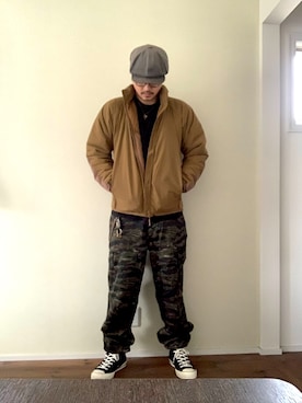 「BDUパンツ」｜きむにーさん（メンズ・182cm）の冬コーディネート