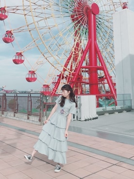 「CONVERSE（コンバース）のconverse（コンバース） ALL STAR OX（オールスターOX）（スニーカー）」を使った、テンテンさん（レディース・159cm）の夏コーディネート