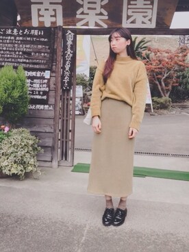 「BEAMS（ビームス）のアイテム（イヤリング）」を使った、テンテンさん（レディース・159cm）の秋コーディネート