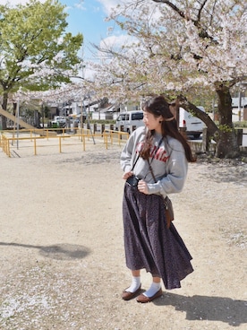 「BEAMS（ビームス）のアイテム（イヤリング）」を使った、テンテンさん（レディース・159cm）の春コーディネート