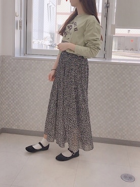 「SVEC（シュベック）のカンフーシューズ kung fu Shoes / ストラップパンプス（バレエシューズ）」を使った、テンテンさん（レディース・159cm）の夏コーディネート